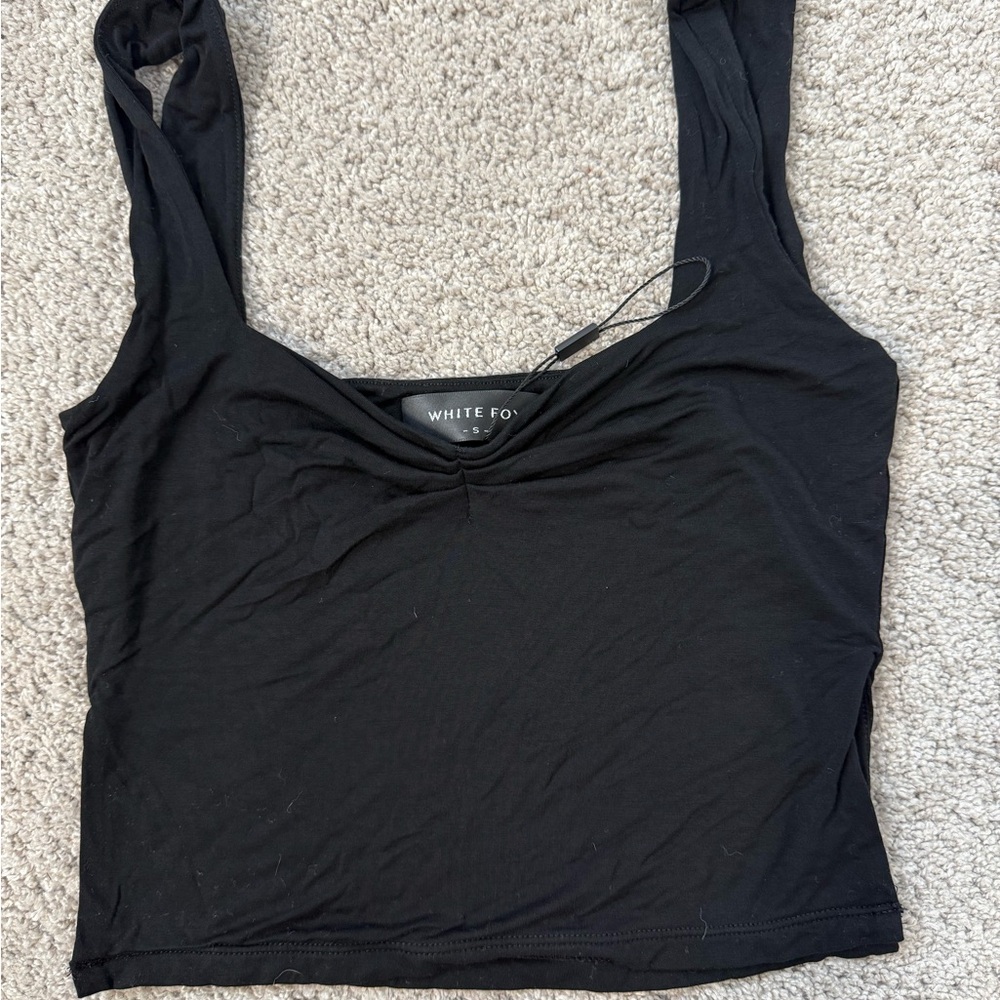 White Fox Boutique Black Crop Top